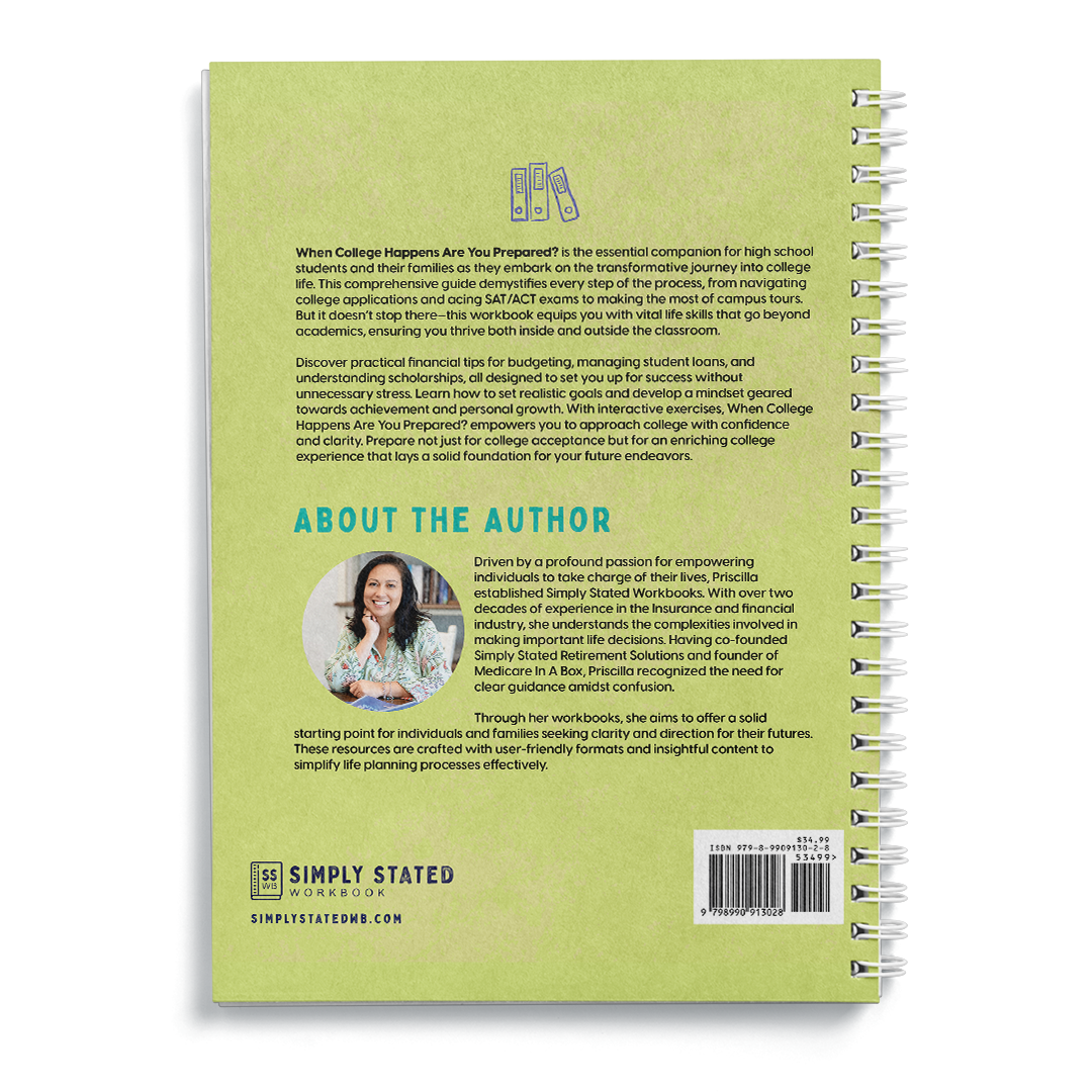 When College Happens: A College Prep Workbook for Students & Families | Simply Stated Workbooks