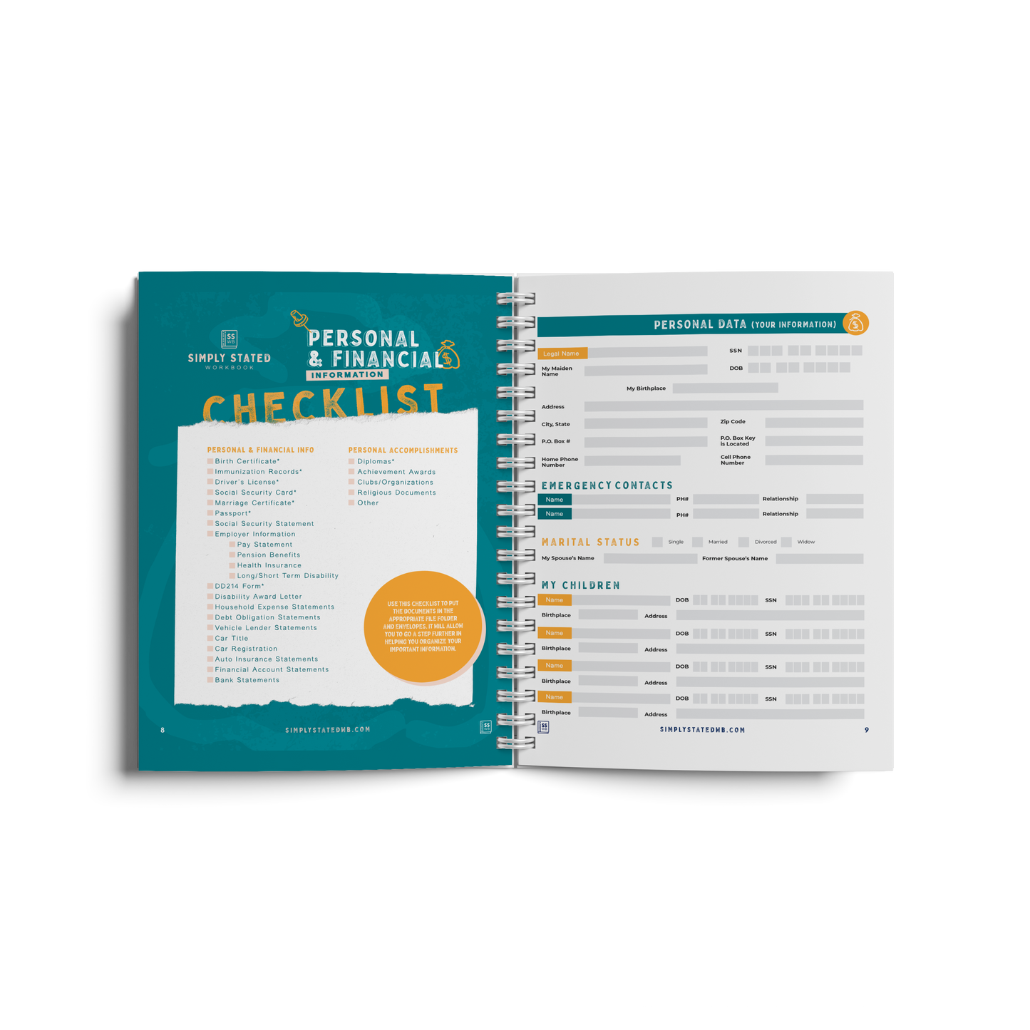 When Life Happens: A Life Organizer for Unexpected Events | Simply Stated Workbooks