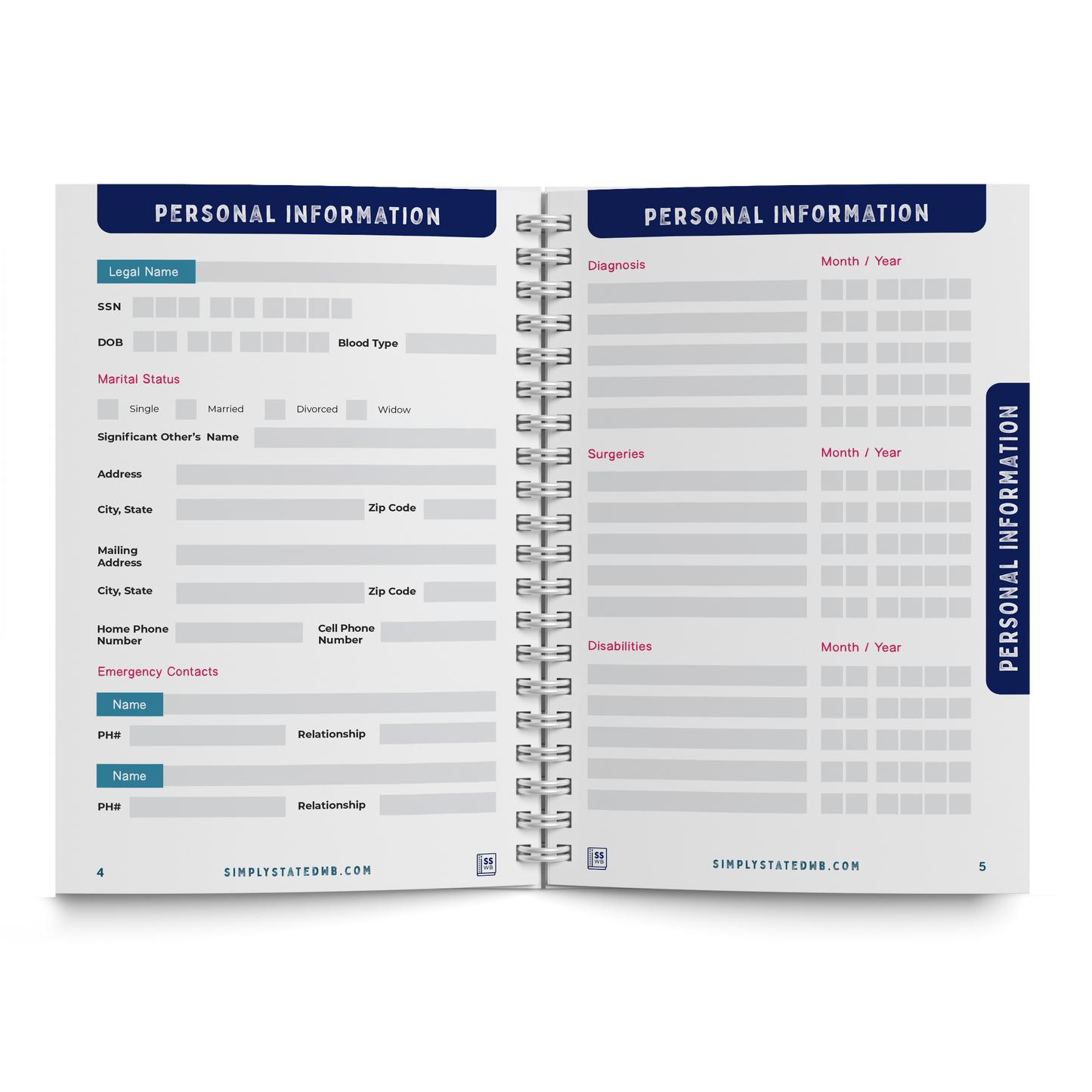When Manage Your Care Happens Workbook: Track, Manage & Organize Your Healthcare | Simply Stated Workbooks
